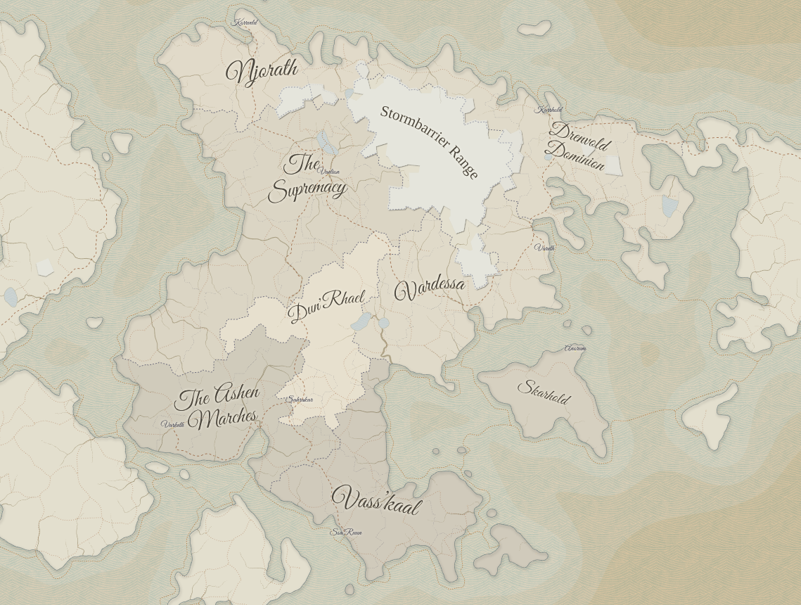 A map of Mysthaln Mysthaln Map